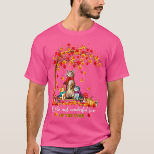 Camiseta É A Época Mais Maravilhosa Do Ano Cats Autum