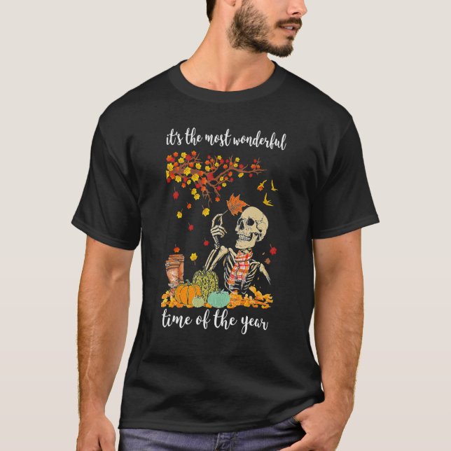 Camiseta É a época mais maravilhosa do ano do Autumn Sk (Frente)