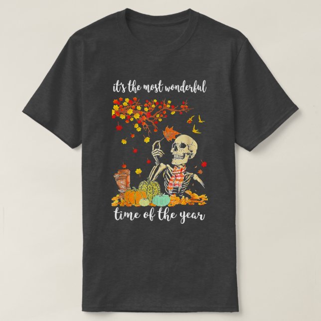 Camiseta É A Época Mais Maravilhosa Do Ano Do Autumn Ske (Frente do Design)