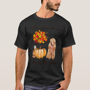 Camiseta É A Época Mais Maravilhosa Do Ano Poodle