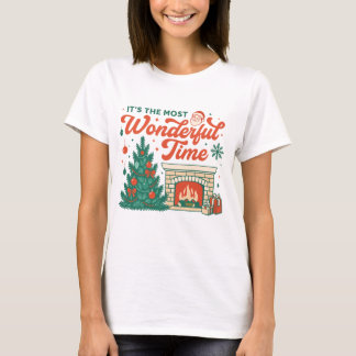 Camiseta É a época mais maravilhosa | Natal Vintage