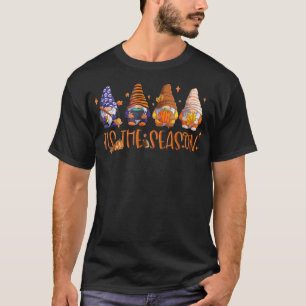 Camiseta É A Época Pumpkin Gnomos Cai Autumn Cute Hal