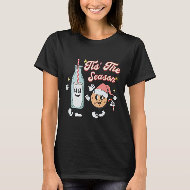 Camiseta É a Estação Retrô Leite e Biscoito de Natal  (Frente)