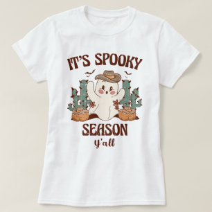 Camiseta É a estação Spooky, vocês! Cowgirl Ghost Halloween