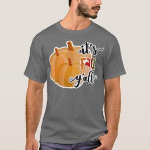 Camiseta É a "Fall Yall Pumpkin Graphic Autumn Womens"