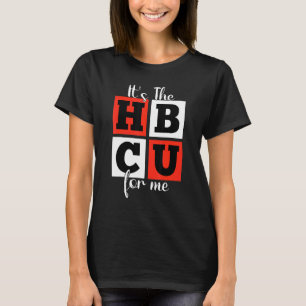Camiseta É a HBCU para mim, letras vermelhas e brancas