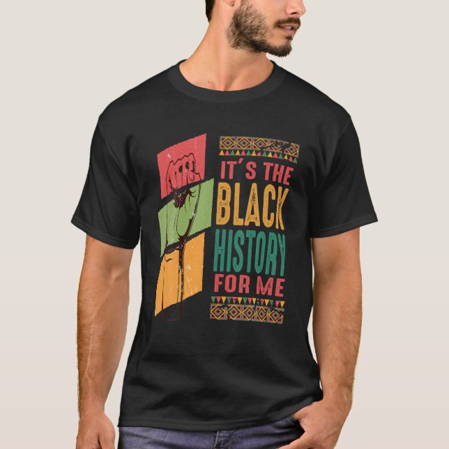 Camiseta É a história negra para mim Citar a história negra (Frente)