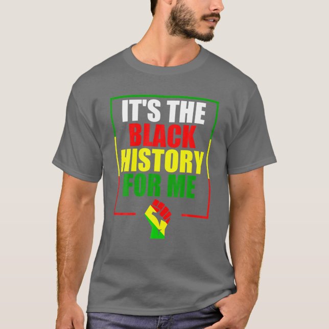Camiseta É a história negra para mim - História negra Mont (Frente)