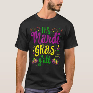 Camiseta É a máscara do festival Mardi Gras Yall, Festa Fís