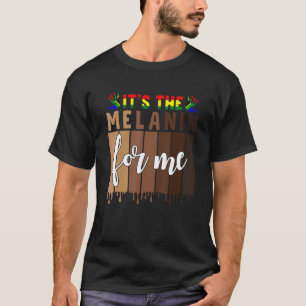 Camiseta É a Melanina, para mim, orgulhosa do Tom 1 da pele