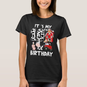 Camiseta É a minha 10ª Festa de aniversário Fazenda de Barn