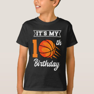 Camiseta É a minha 10ª festa de basquete de aniversário
