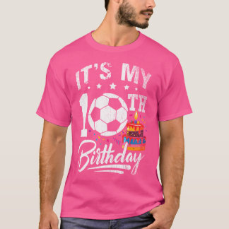Camiseta É A Minha 10ª Festa De Futebol De Aniversário De 1