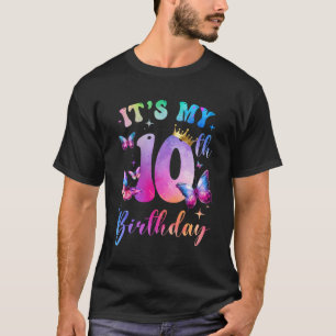 Camiseta É a minha 10ª Festa Temática de Borboleta das Meni