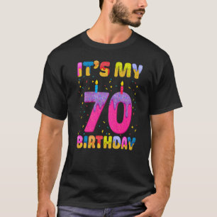 Camiseta É a minha 70 de Aniversário Rosquinha doce Feliz 7