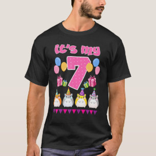 Camiseta É a minha 7 Aniversário de Hamster Guiné Pig Cute 