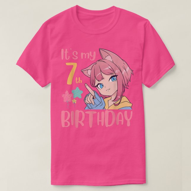 Camiseta É a minha 7 de Aniversário de Aniversário de 7 Ano (Frente do Design)