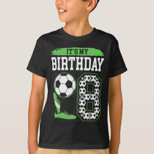 Camiseta É a minha 8ª festa de aniversário de futebol, meni