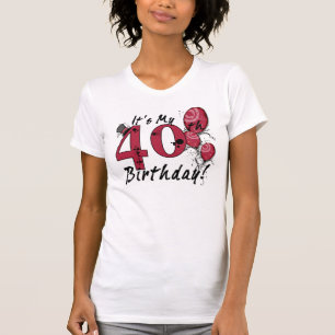 Camiseta É a minha aniversário de 40 anos grunge festejante
