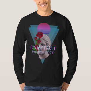 Camiseta É a minha estética da Vaporwave 90's Roxo Moon
