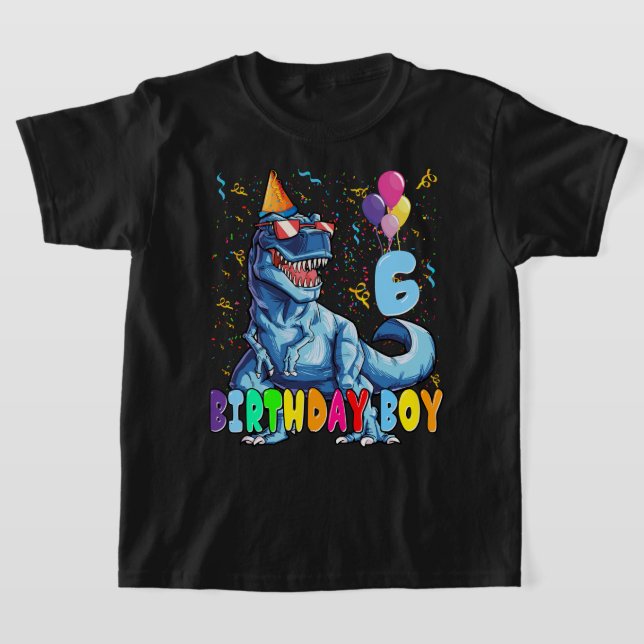 Camiseta É a minha festa de aniversário de 6 para 6 anos. (Postura )