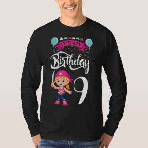 Camiseta É a minha festa de aniversário de 9 crianças.