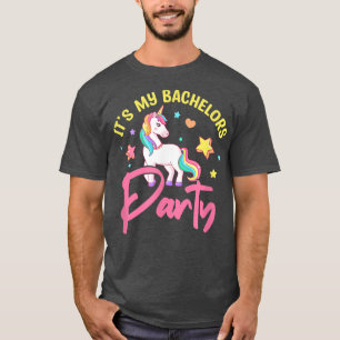 Camiseta É a Minha Festa de Solteiro Unicórnio Noivo Casame