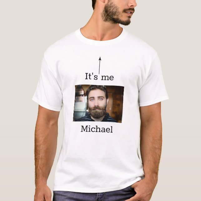 Camiseta É a minha foto para usuários de máscara facial (Frente)