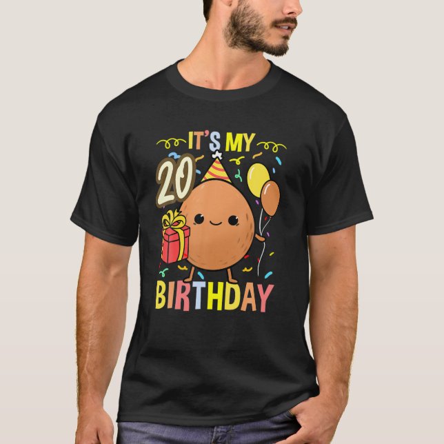Camiseta É A Minha Fruta De Coco De Aniversário De 20 (Frente)