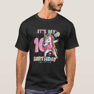 Camiseta É a minha garota de aniversário de 10 anos