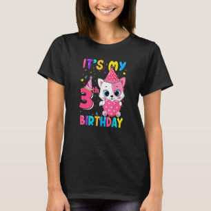 Camiseta É a minha garota do 3º aniversário, Aniversário, 3