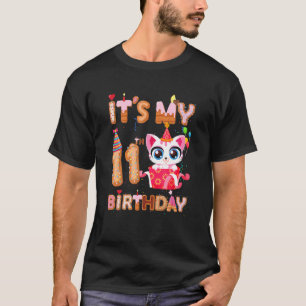 Camiseta É A Minha Gata De Aniversário De 11H Aniversário D