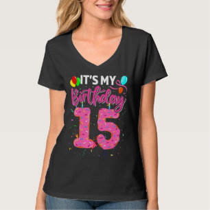 Camiseta É a minha Rosquinha de Aniversário de 15 15 Y