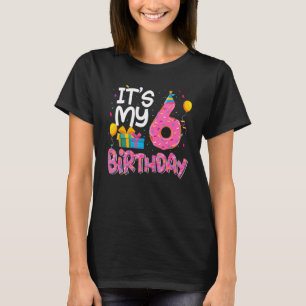 Camiseta É a minha Rosquinha de aniversário de 6