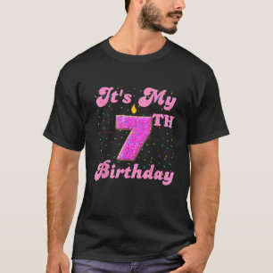 Camiseta É a minha Rosquinha de aniversário de 7 anos de 7