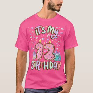 Camiseta É a minha rosquinha de Bolo de Aniversário de 12 a