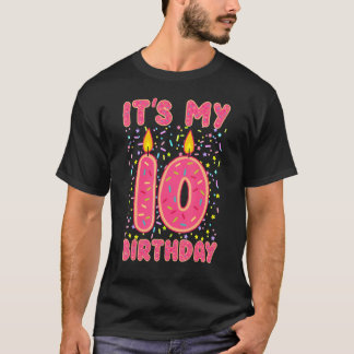 Camiseta É a minha Rosquinha doce de aniversário de 10 anos