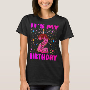 Camiseta É a minha segundo aniversário Garota Louca Feliz 2