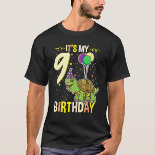 Camiseta É a minha tartaruga do nono aniversário