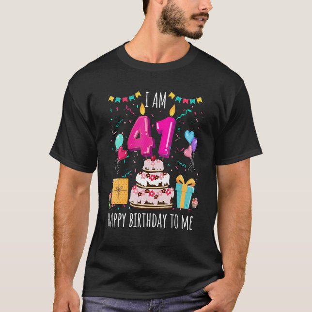 Camiseta É a minha vela de bolos de aniversário de 41 ruas  (Frente)