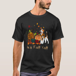 Camiseta É a Queda de Fox Terrier Pumpkin Dog Thanksgivi