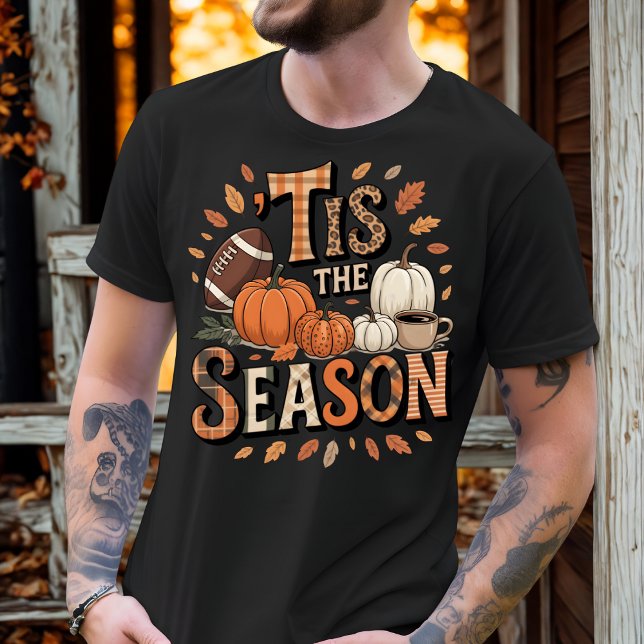 Camiseta ’É A SEASON Vintage Pumpkins e Futebol (Criador carregado)