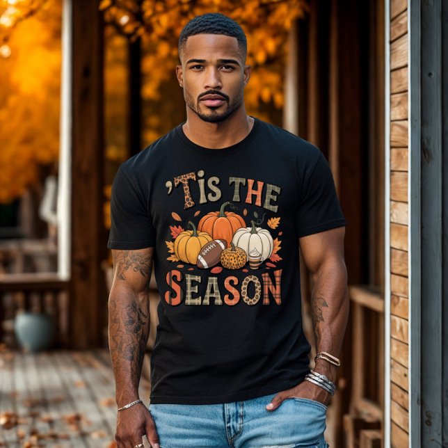 Camiseta ’É A SEASON Vintage Pumpkins e Futebol (Criador carregado)