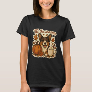 Camiseta É a Temporada Cardigan Welsh Corgi Cão Outono