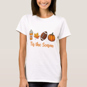 Camiseta É a Temporada de Outono de Futebol
