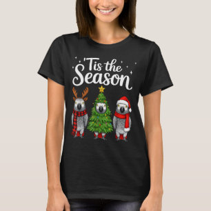 Camiseta É a Temporada Papagaio Africano G Natal Papai Noel