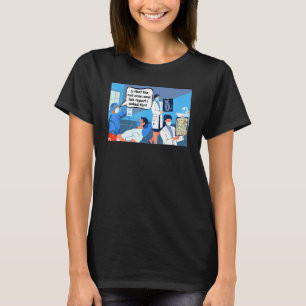 Camiseta É a tomografia computadorizada e um relatório labo
