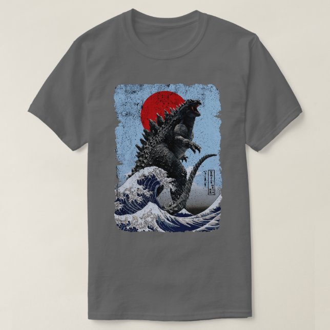 Camiseta e a tosse azul das ondas (Frente do Design)