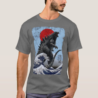 Camiseta e a tosse azul das ondas