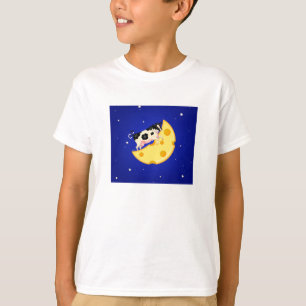 Camiseta E a vaca saltou sobre a lua de queijo